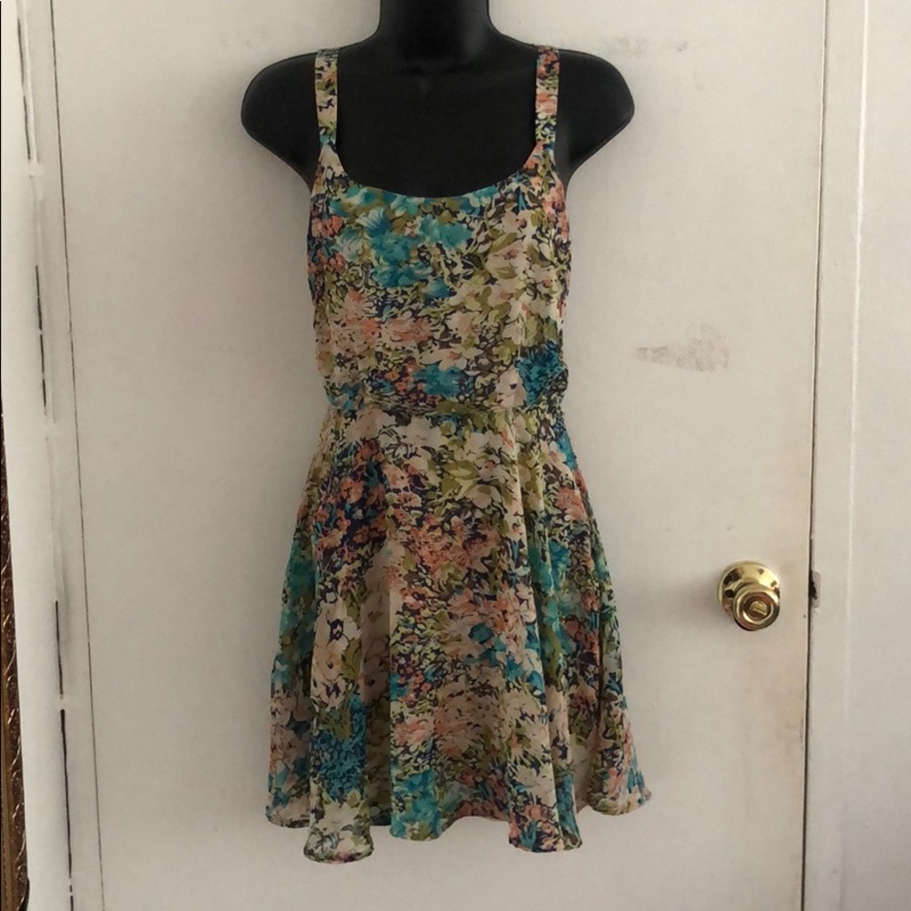 Flowy floral skater dress